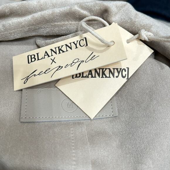 Free People x Blank NYC Vegan Suede Trench Coat Size Medium - Picture 8 of 12